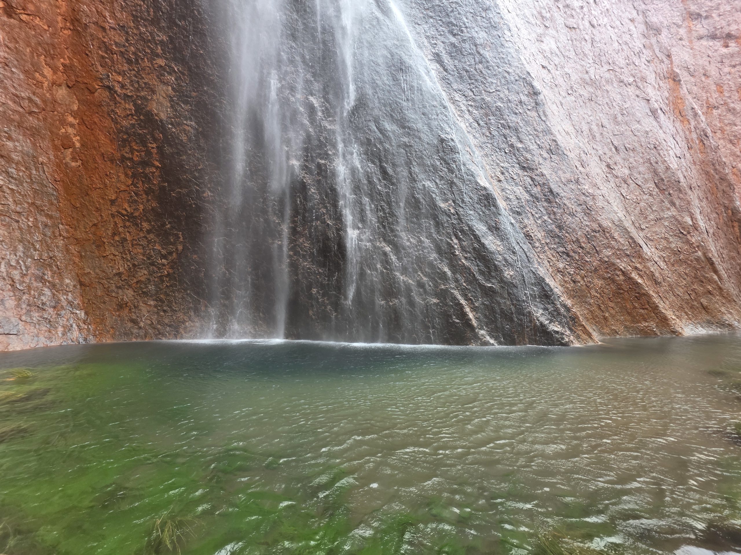 Waterfalls at Uluru. When it rains at Uluru this is the speculator sight you will see.