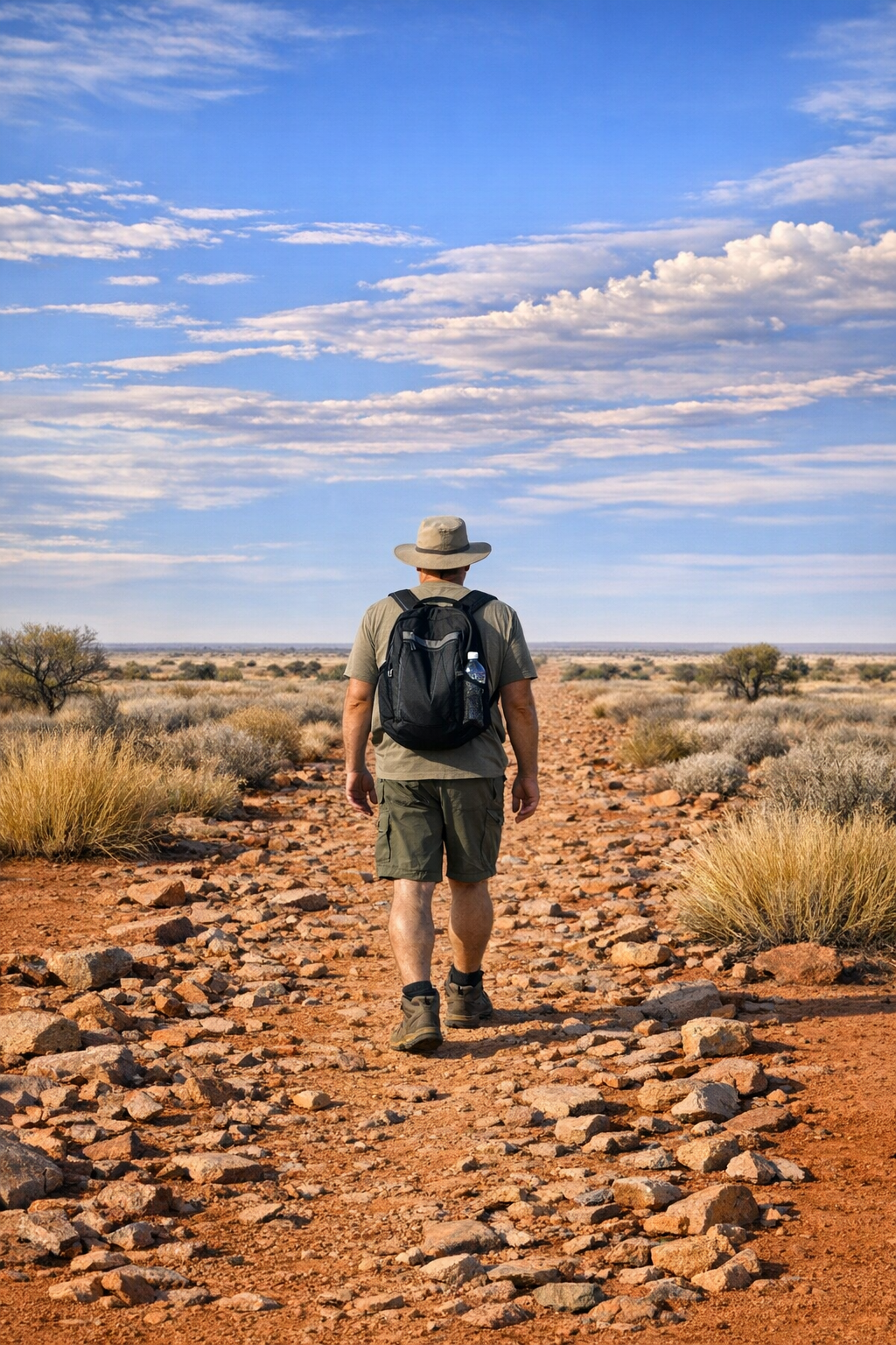 Best time to visit Uluru. Avoid the heat and flies.